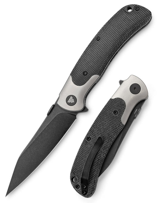 TRIVISA UMa-04 Ti Bolster and Thumb Stud,3.66" S35VN Steel,,Micarta Scales