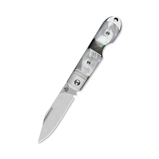 QSP Moray Slip Joint Pocket Knife Vanax blade Solid Mother of Pearl Handle-Limited Edition