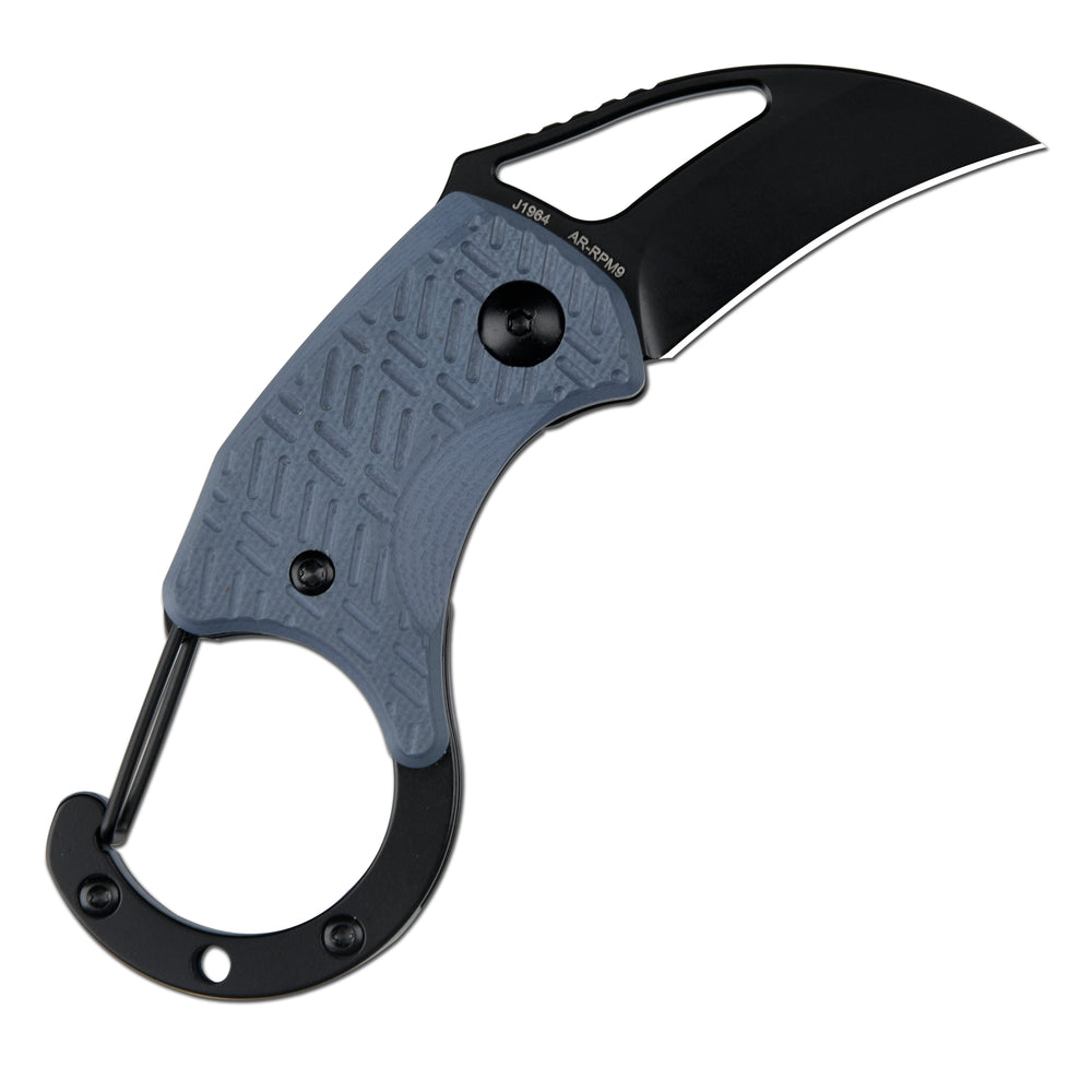 CJRB Anansi J1964 AR-RPM9 Steel Blade G10 Handle Folding Knives - Blue G10 Handle/Black PVD Finish (J1964-BBU)