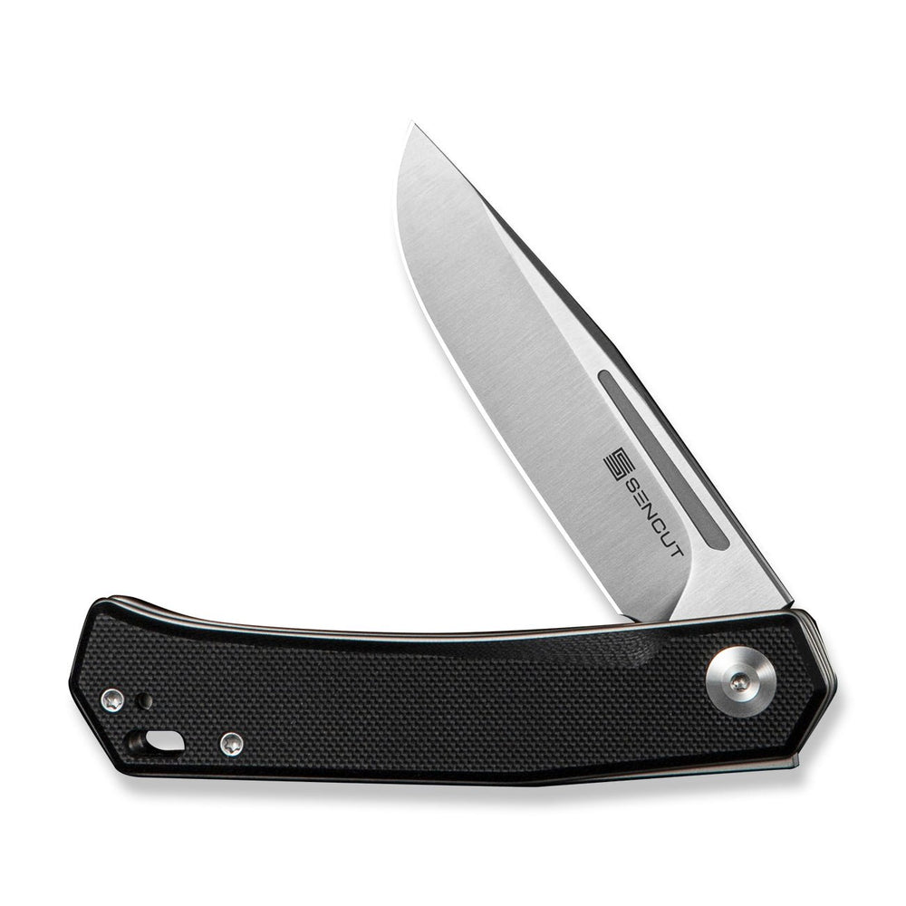 SENCUT Braxx Slip Joint Knife Black G10 Handle (3.12" Satin Finished D2 Blade) S25089-1