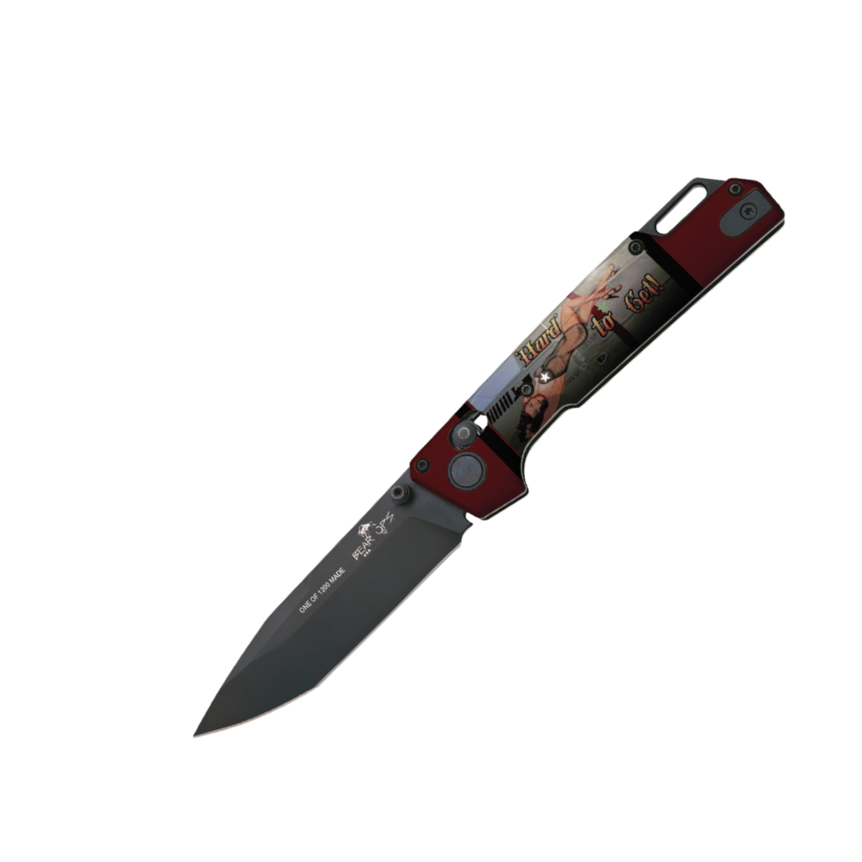 BEAR & SON UV Artwork Nekama™ I Pin-up Calendar Art Bomber Knives