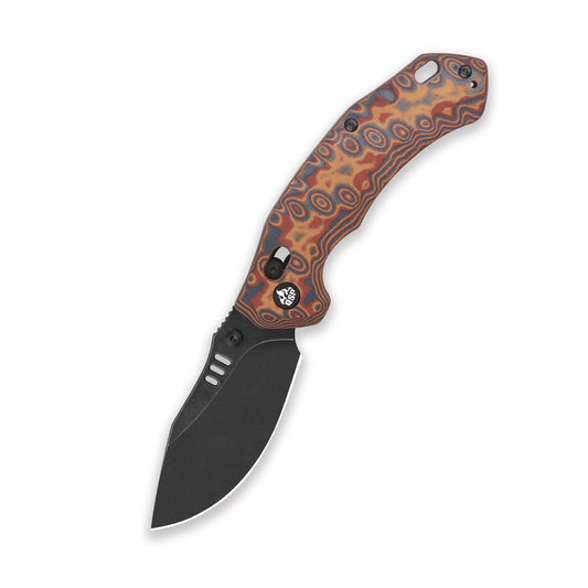 QSP Elk Glyde Lock Pocket Knife 14C28N blade Colorful Micarta handle