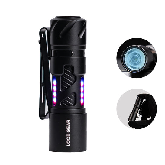LOOP GEAR SK03 RGB Aluminum Black LED Flashlight