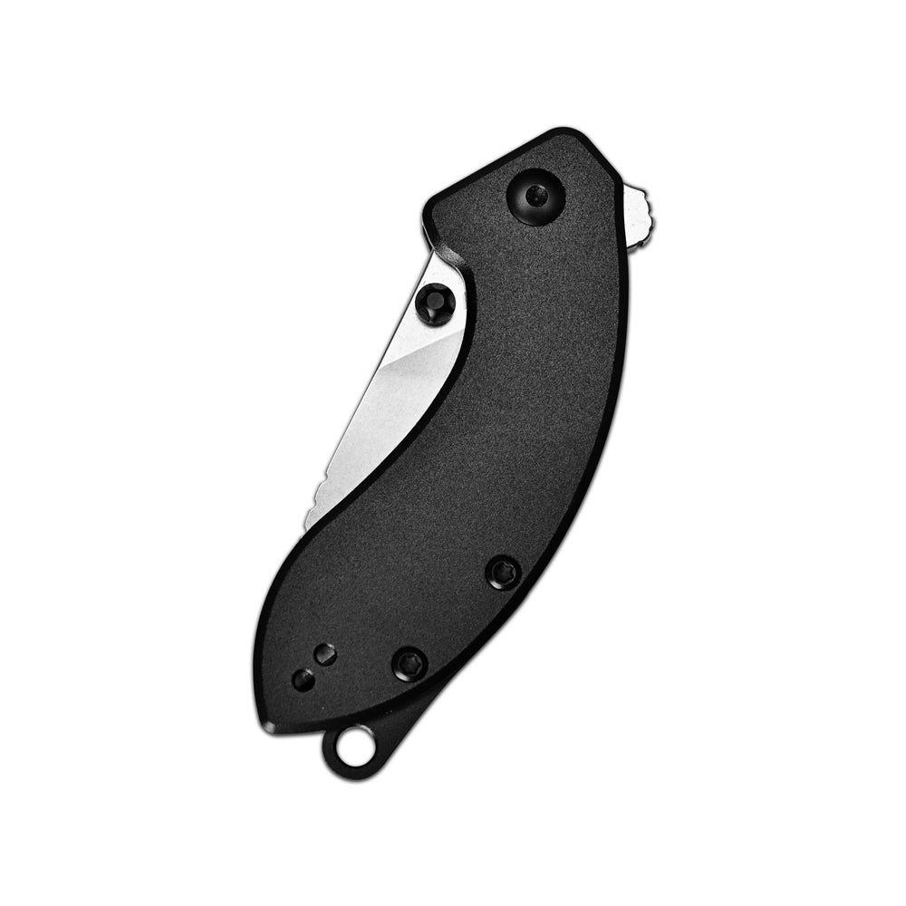 CJRB Spud Thumb Stud & Liner Lock Neck Knife Black Aluminum Handle(2.34'' AR-RPM9 Steel Stone Wash Blade) J1971-BK