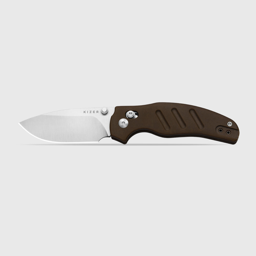 KIZER CUTLERY Sheepdog® C01C 2.9 CD | Kizer Clutch Lock™ | Norplex UltreX™ Micarta | Nitro-V | KizerV™ 3488.29CDA1