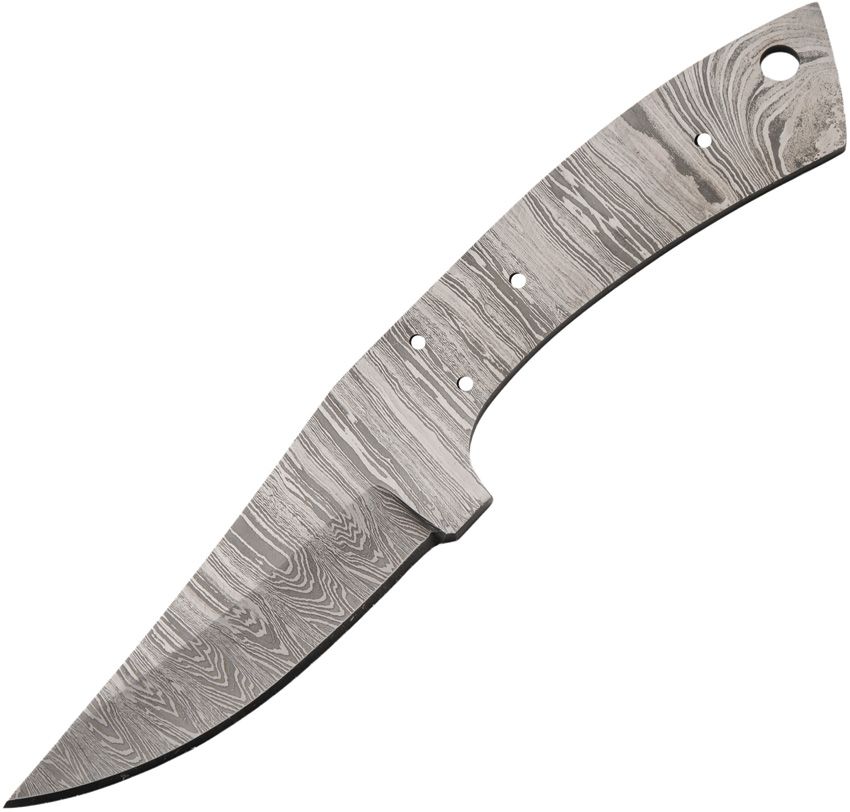 Curved Drop Point Damascus Blank