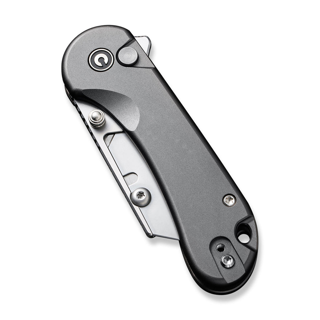 CIVIVI Elementum Utility Thumb Stud & Button Lock Knife Aluminum Handle (2.26" S/S Blade Holder & 6Cr13 Blade) C23039B-4