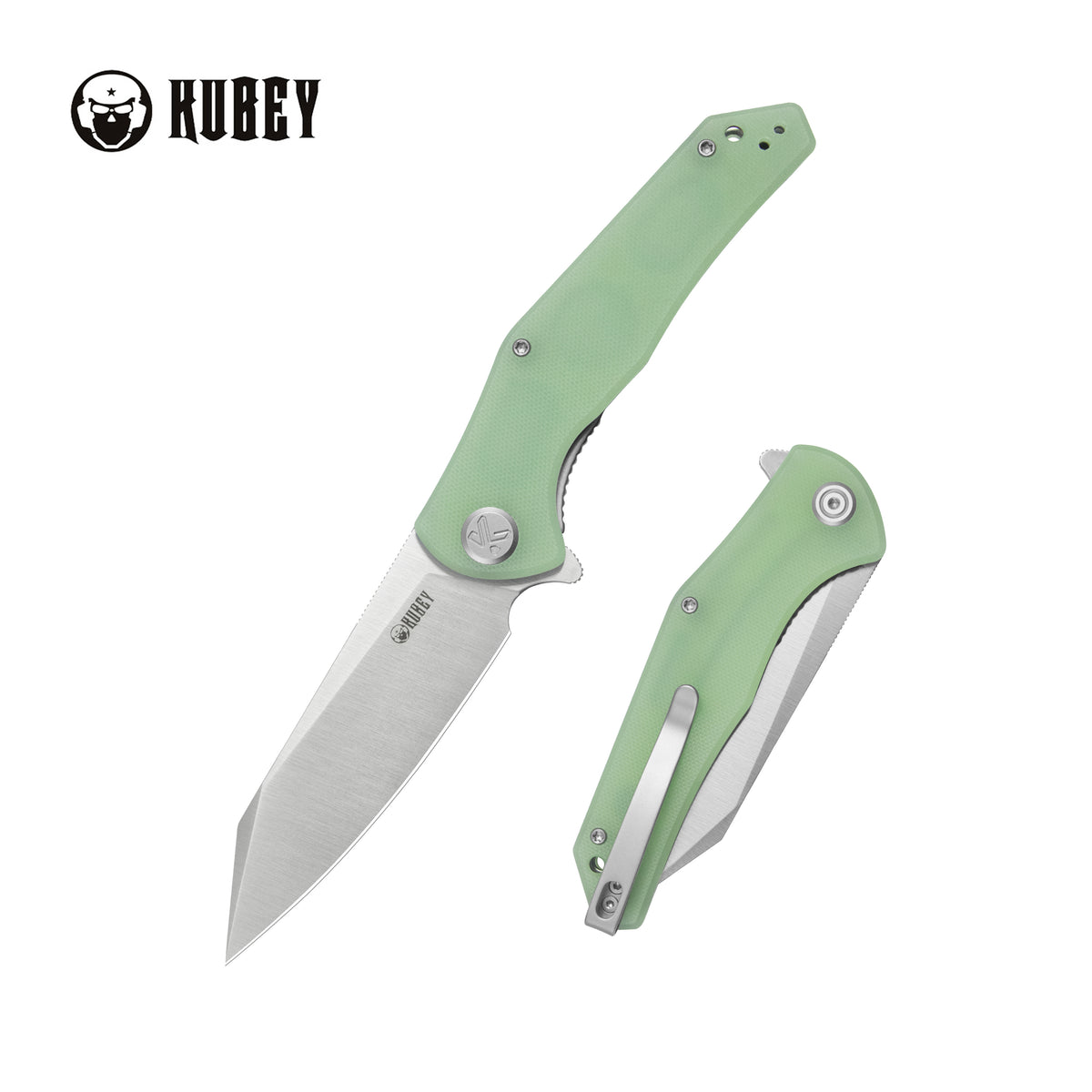KUBEY Flash Linerlock Jade KU158R