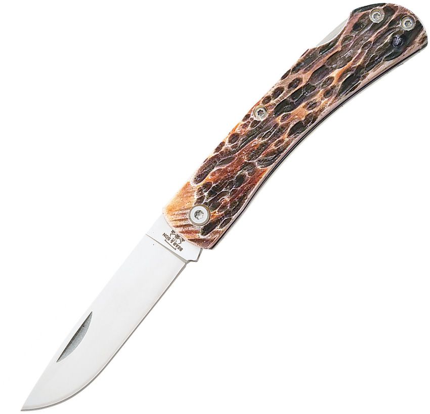 Bear & Son Lockback India Stag Bone