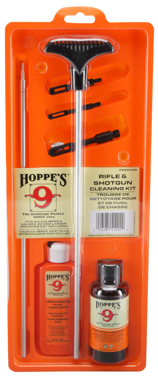 HOPPE'S Rifle & Shotgun Cleaning Kit with Aluminum Rod