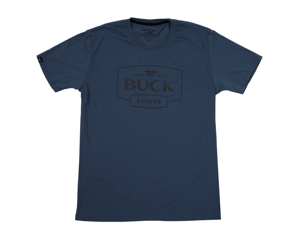 BUCK Navy Buck Logo T-Shirt
