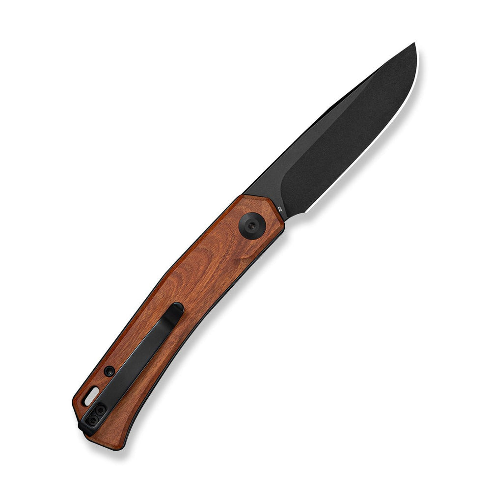 SENCUT Braxx Slip Joint Knife Guibourtia Wood Handle (3.12" Black D2 Blade) S25089-3