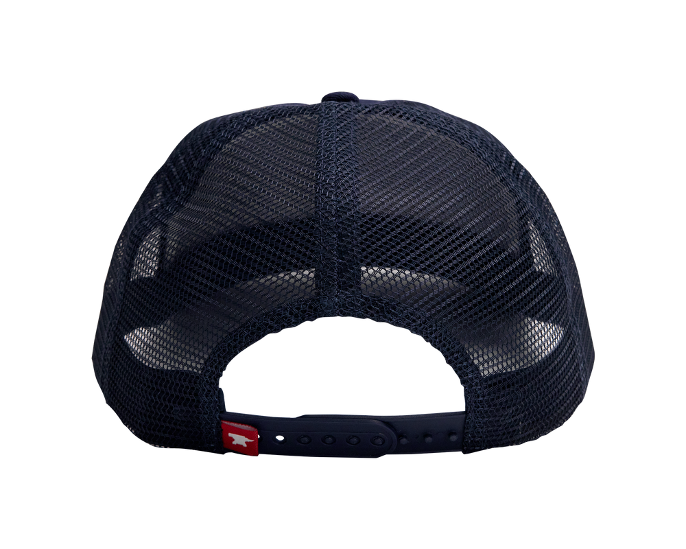 BUCK Navy Rounded Felt Patch Hat