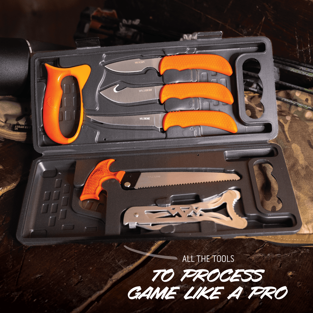 OUTDOOR EDGE WILD PAK™
8-PIECE GAME PROCESSING KIT