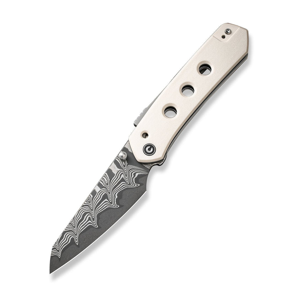 CIVIVI Vision FG Thumb Stud & Superlock Knife G10 Handle (3.54" Damascus Blade) C22036-DS1