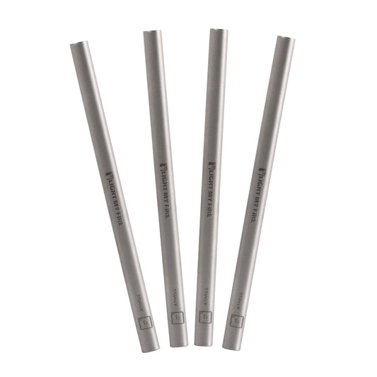 LIGHT MY FIRE WideStraw Titanium 4-pack
