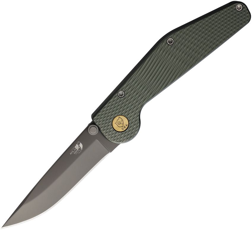 GT KNIVES Button Lock Green