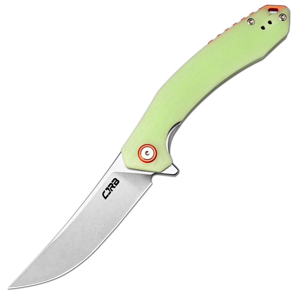 CJRB Gobi Flipper & Liner Lock G10(Glow In the Dark) Handle (3.5'' Stone Wash AR-RPM9 Blade) J1906-GD