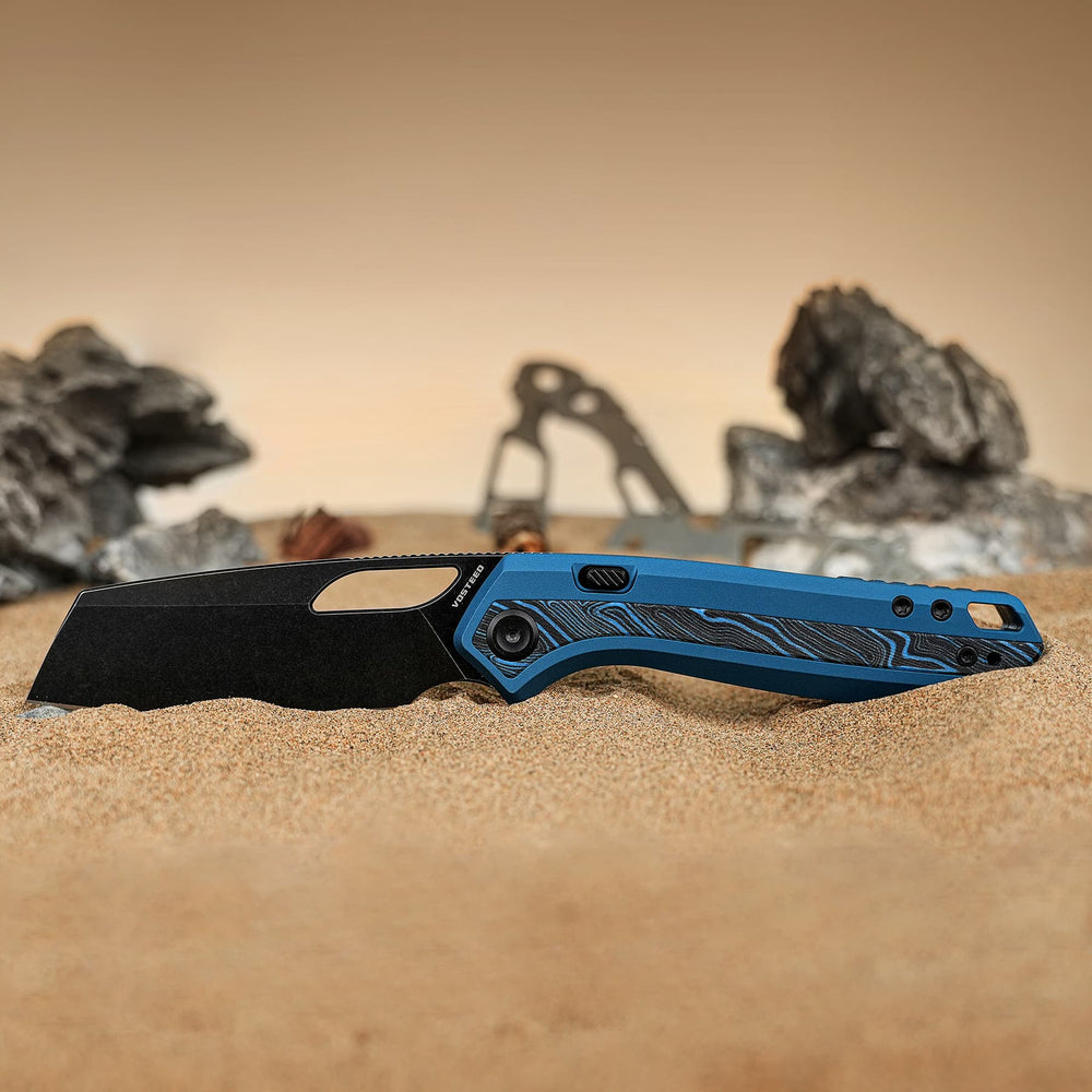 VOSTEED Kroc 329 -Top Liner Lock (3.29" S35VN Blade & Aluminum & Topo G10 Handle) - A1811