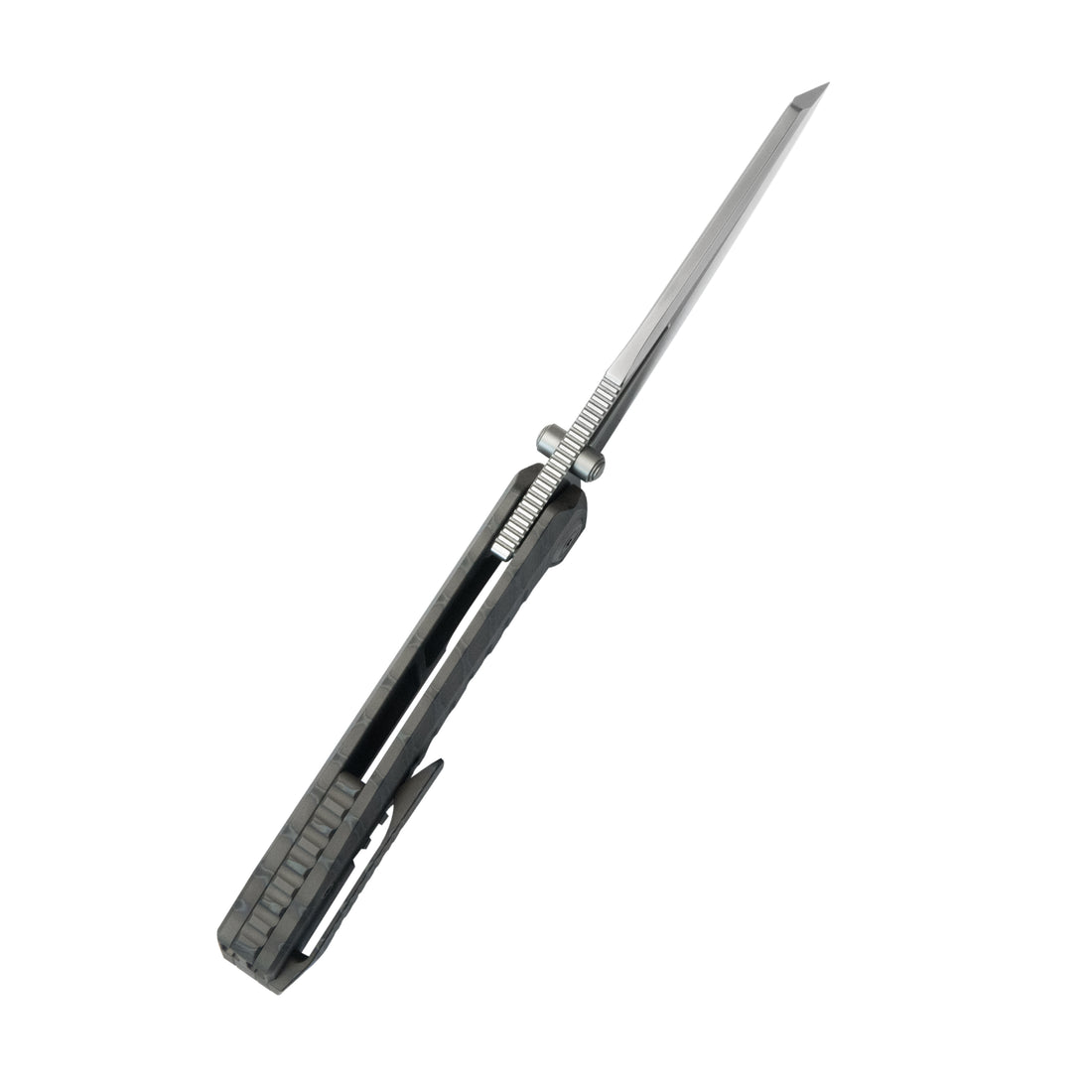 KB Insomnia Frame Locking Folding Knife Flamed Titanium Handle 3.46" Silver Bead Blast M390 Blade KB441B