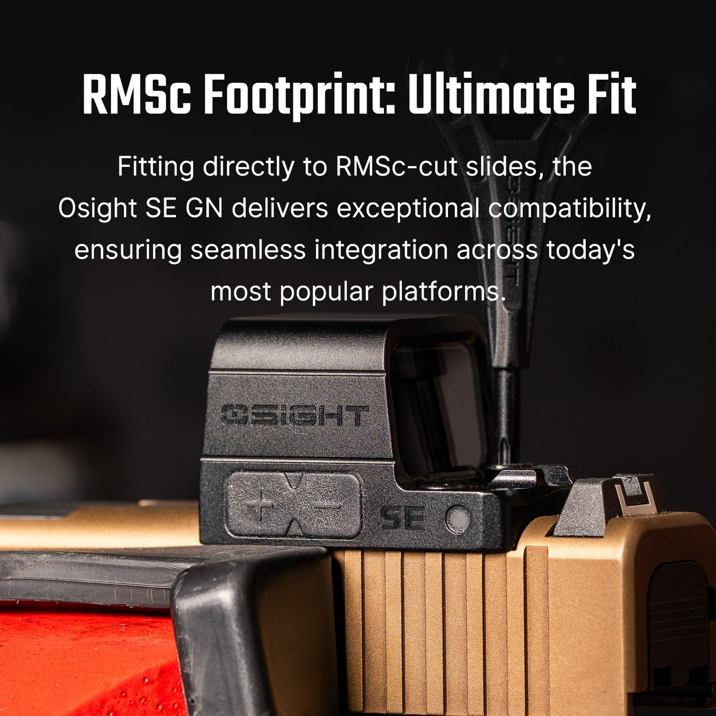 Osight SE RMSc Footprint Enclosed Green 2 MOA Dot & 32 MOA Circle Sight with Side-Loading Battery