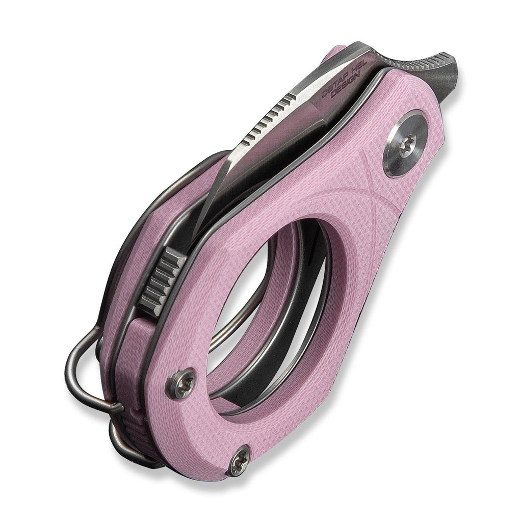 CIVIVI Pyrus Slip Joint Utility Knife Powder Pink G10 Handle (0.65" Satin Finished 14C28N Blade) C23038-5
