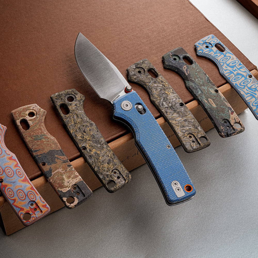 VOSTEED Porcupine ModSwap™ - Crossbar Lock Knife (3.08" 154CM Blade & Micarta Handle) - A3105