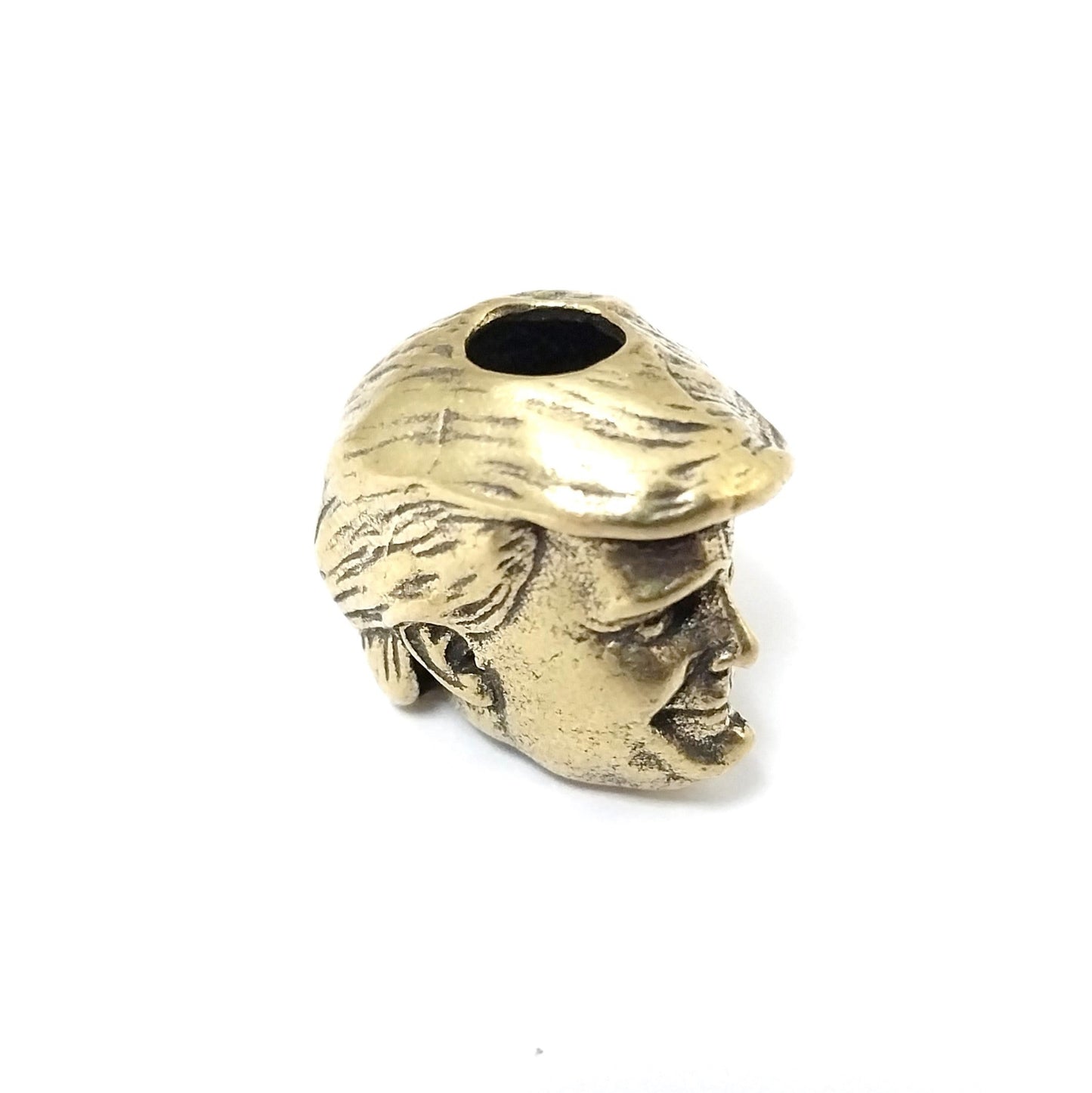 Coeburn Tool Brass Pres. Donald Trump Head/Skull Lanyard Bead Accessory