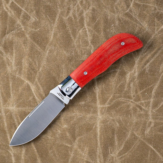 JACK WOLF KNIVES TIMBER JACK - FIRE CANVAS MICARTA