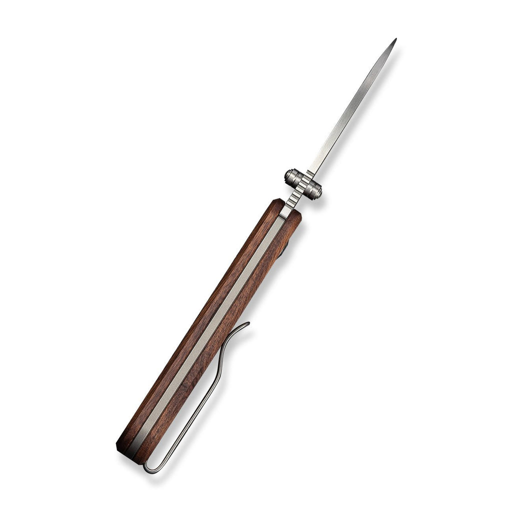 CIVIVI Baby Banter Slip Joint Thumb Stud Knife Guibourtia Wood Handle (2.34" Satin Finished Nitro-V Blade) C25066A-2