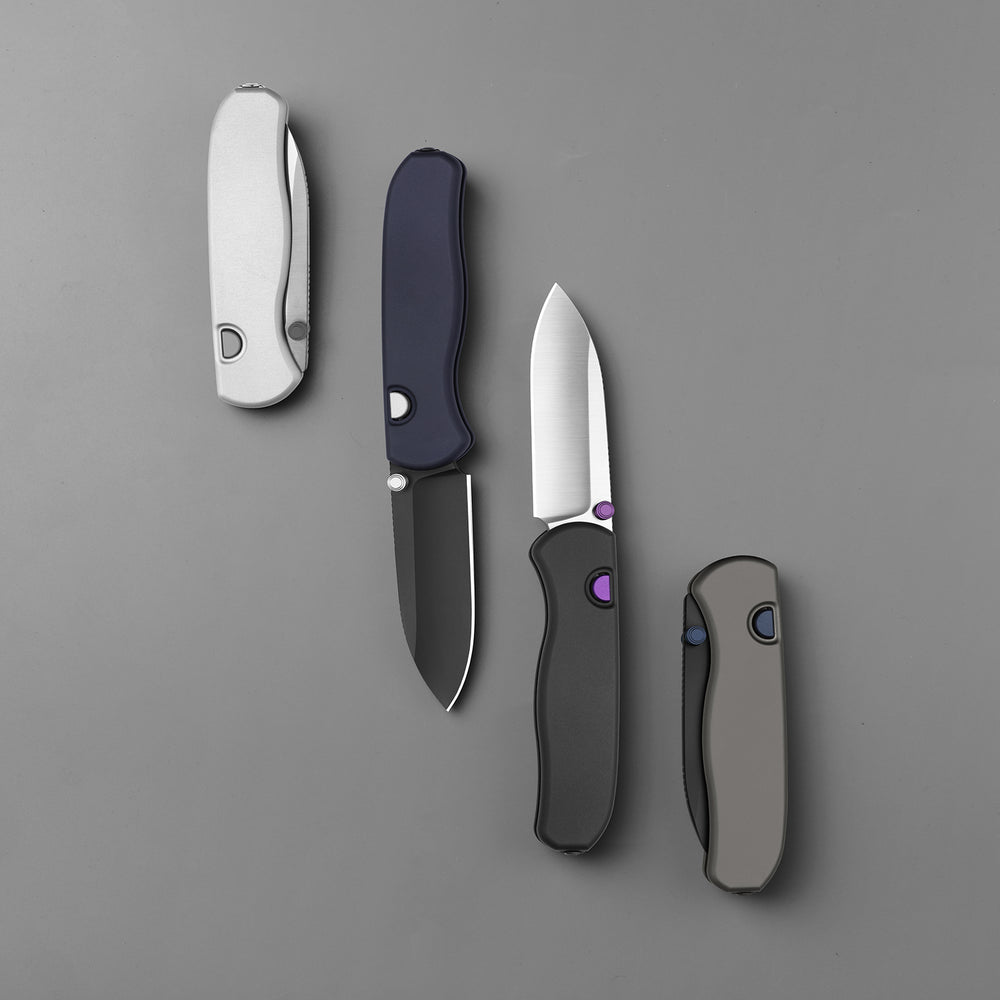 Drop Bear® Zero | Kizer Button Liner Lock™ | M390 + DLC Ultra + Hollow Grind | Alumium | KizerB™ 3619BDA2