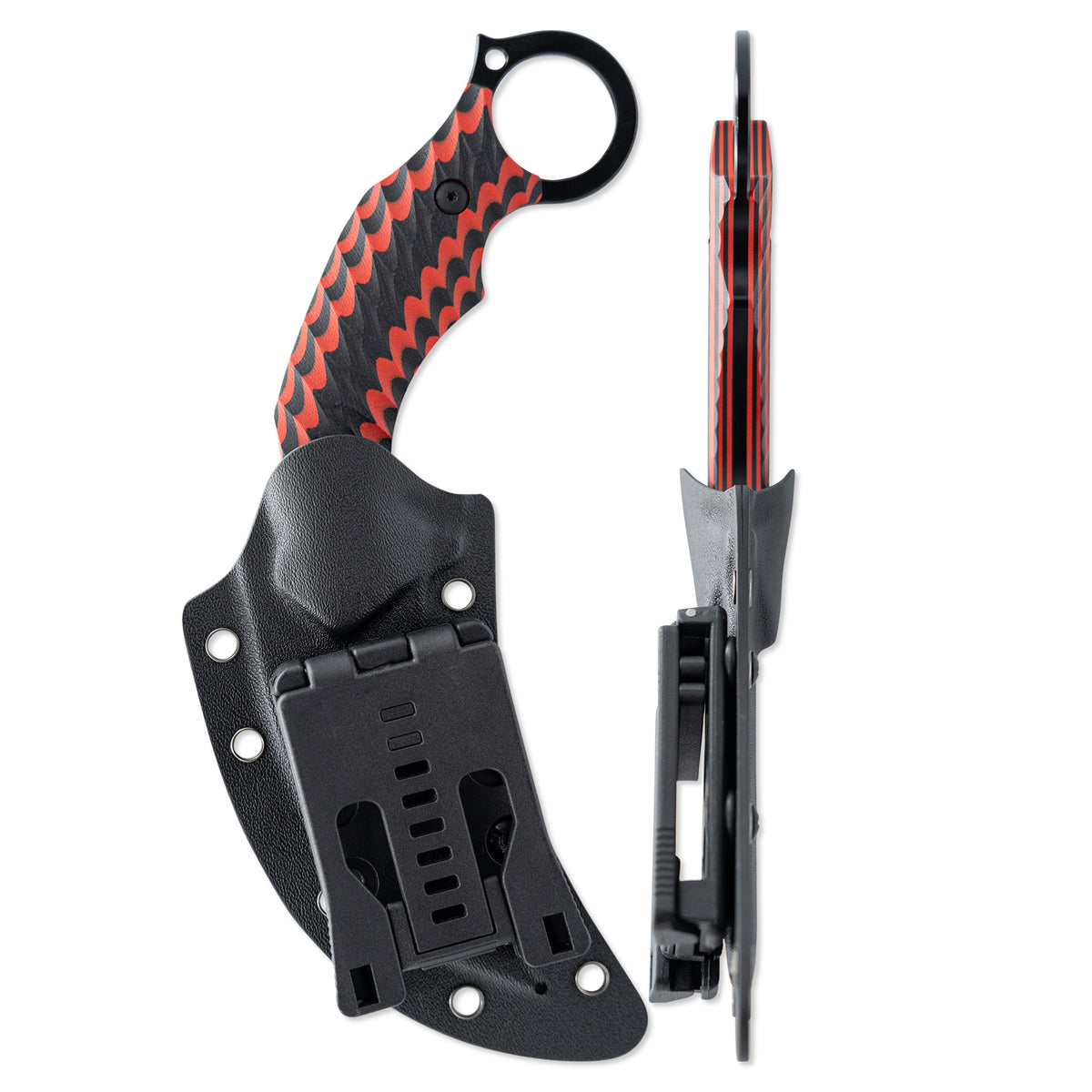 SKALLYWAG TACTICAL Deep 6 Karambit - Black/Red