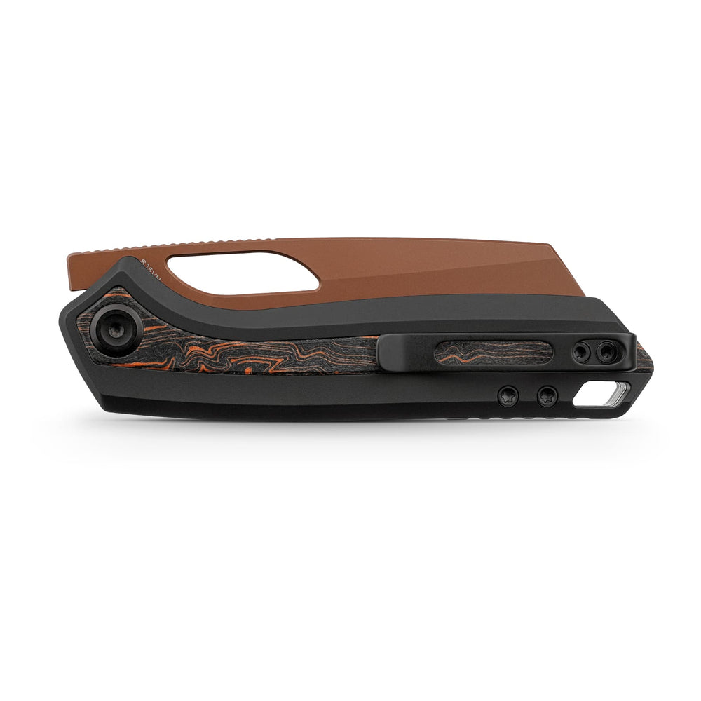 VOSTEED Kroc 329 -Top Liner Lock (3.29" S35VN Blade & Aluminum & Topo G10 Handle) - A1810