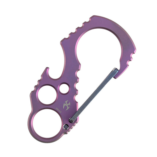 Kansept EDC Tools Carabiner C011A3 Titanium EDC Keychain Clip Purple Anodized Titanium with Blue Anodized Lock Koch Tools Designed