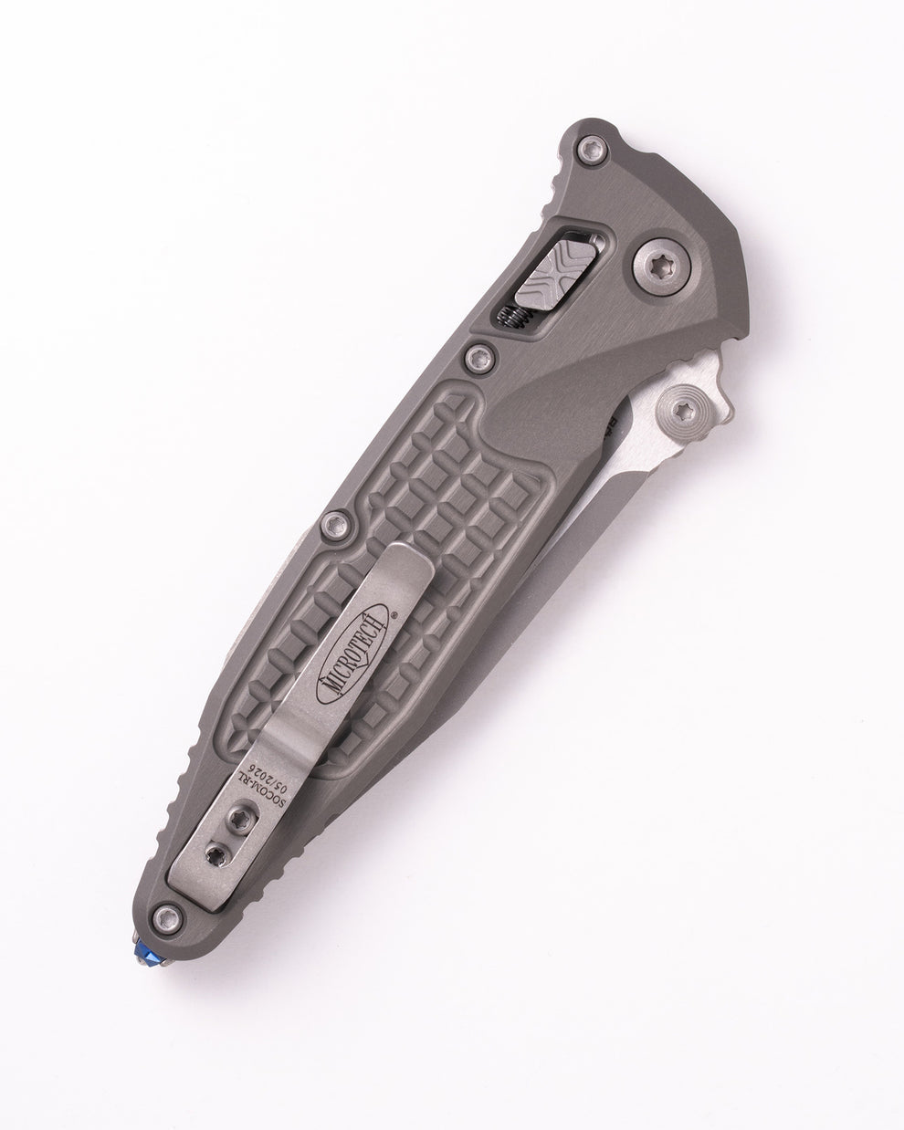 Microtech Gear Socom® RAM-LOK® S/E Apocalyptic® Standard Frag Aluminum Natural Clear (160RL-10APFRNC)