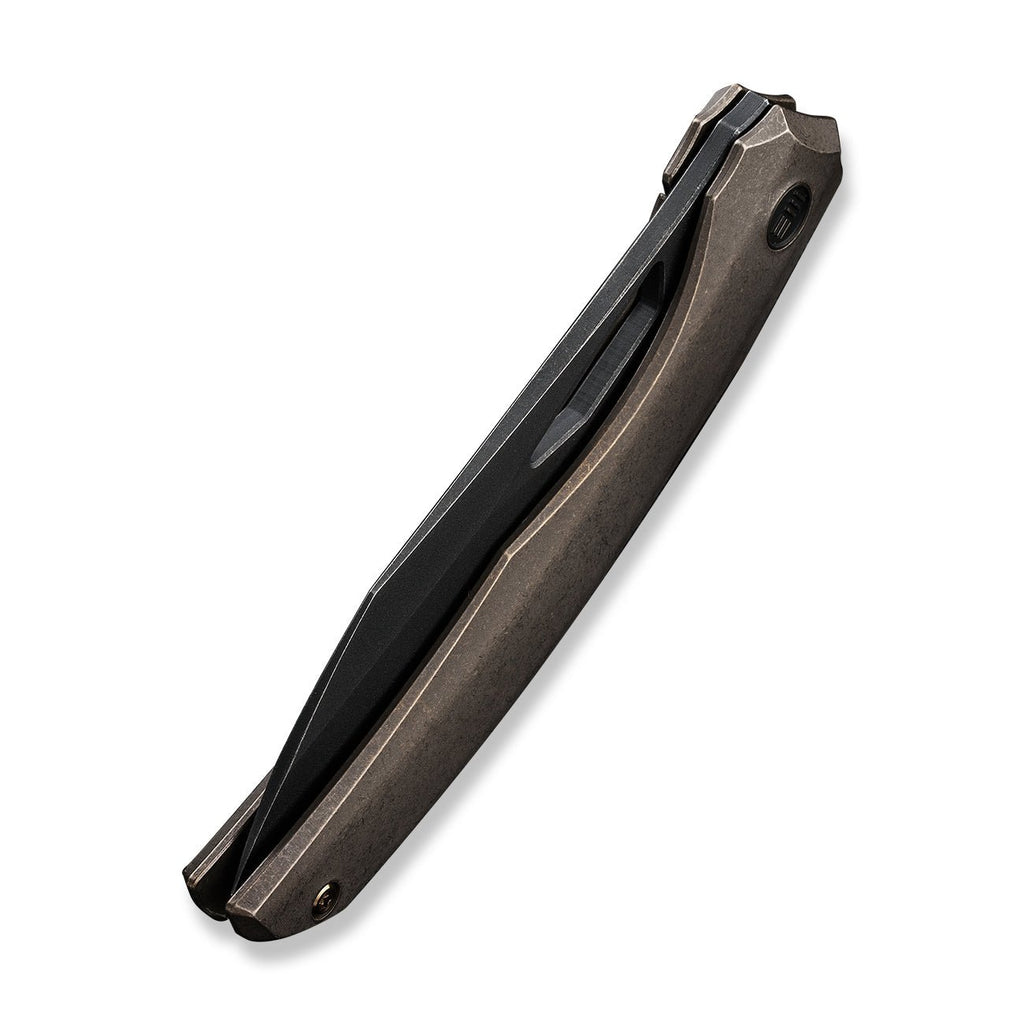 WEKNIFE Ignio Mystery Box Bronze Titanium Handle (3.3" Black Stonewashed CPM 20CV Blade) WE22042B-2 MB, With One Free Mystery WE Or CIVIVI Model