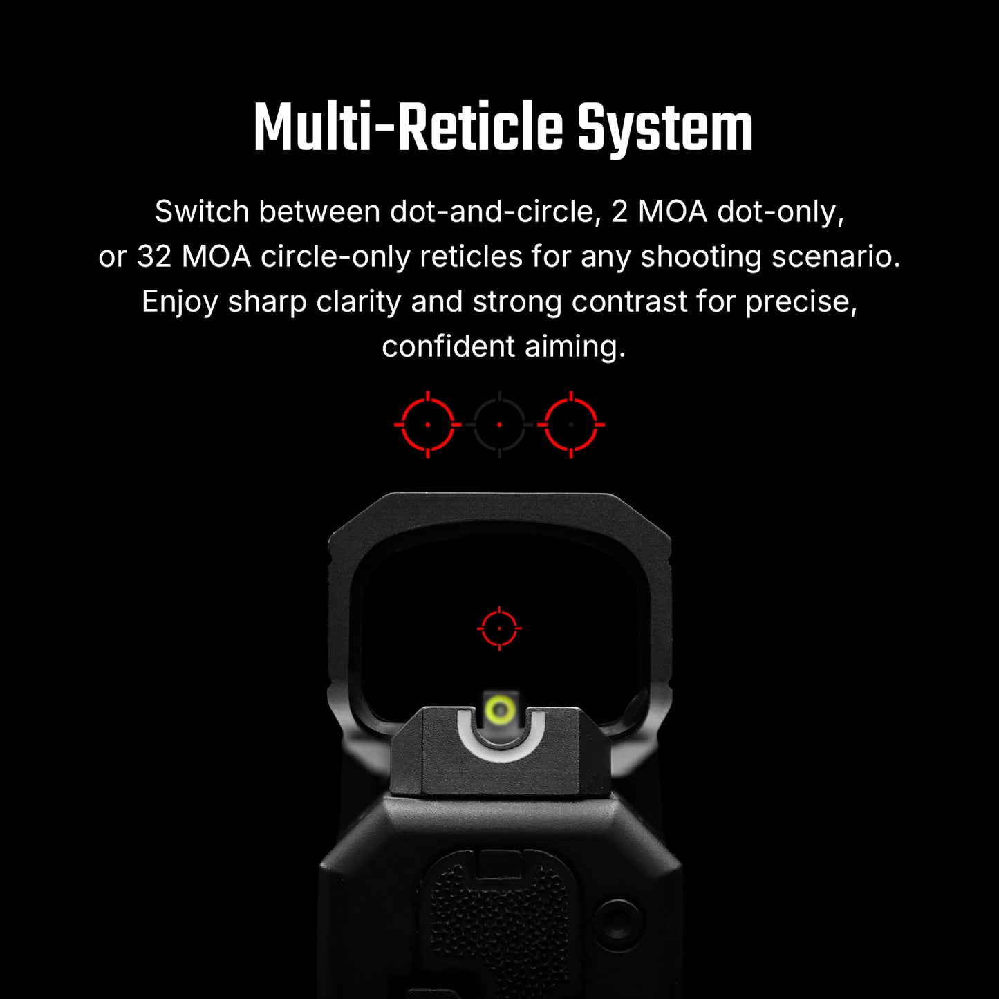 Osight SE DPP Footprint Enclosed Emitter Red Dot Sight with Multi-Reticle System