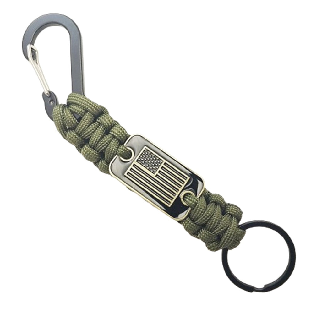 Coeburn Tool Paracord Keychain Lanyard & Steel Clip w/ Flag Emblem