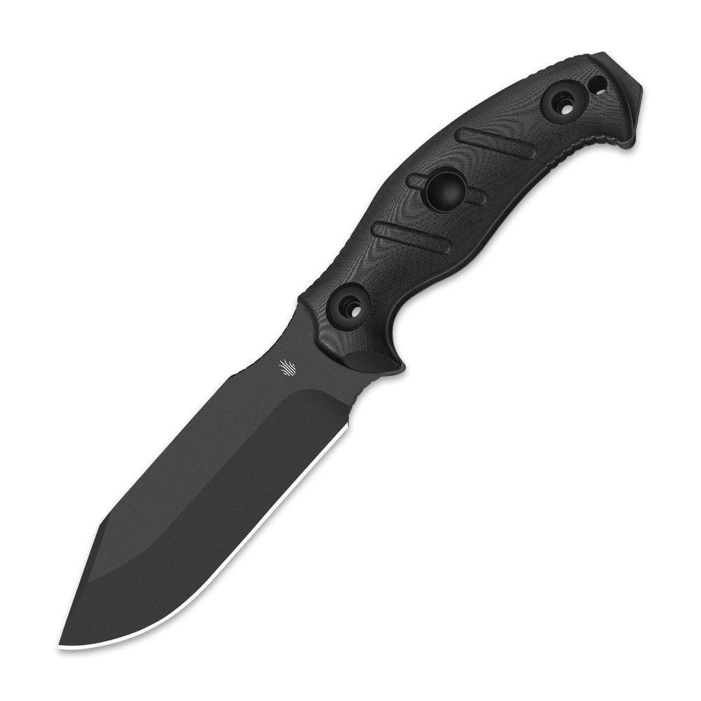 KIZER CUTLERY Sheepdog® Survival | Hammer Pommel · Bow Drill Divot | Black G10