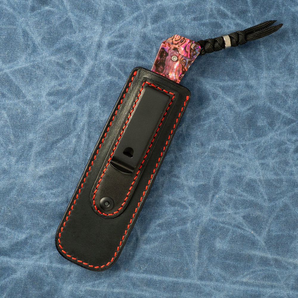 JACK WOLF KNIVES PIONEER FIXEDC - RED ABALONE