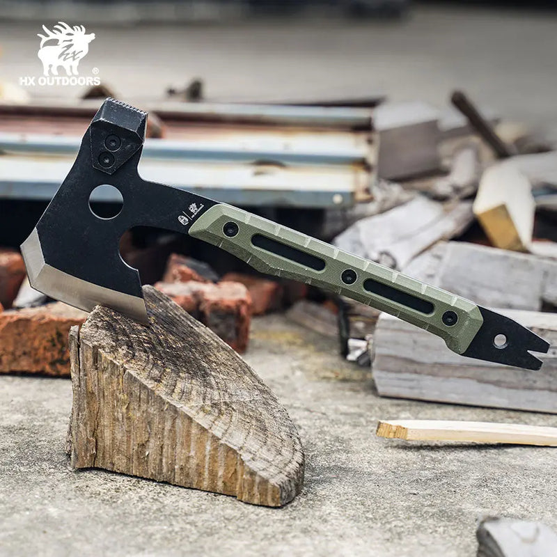 HX OUTDOORS IRONSIDE Hatchet | 12.83" Overall Length | 420 Blade | Green G10 Handle