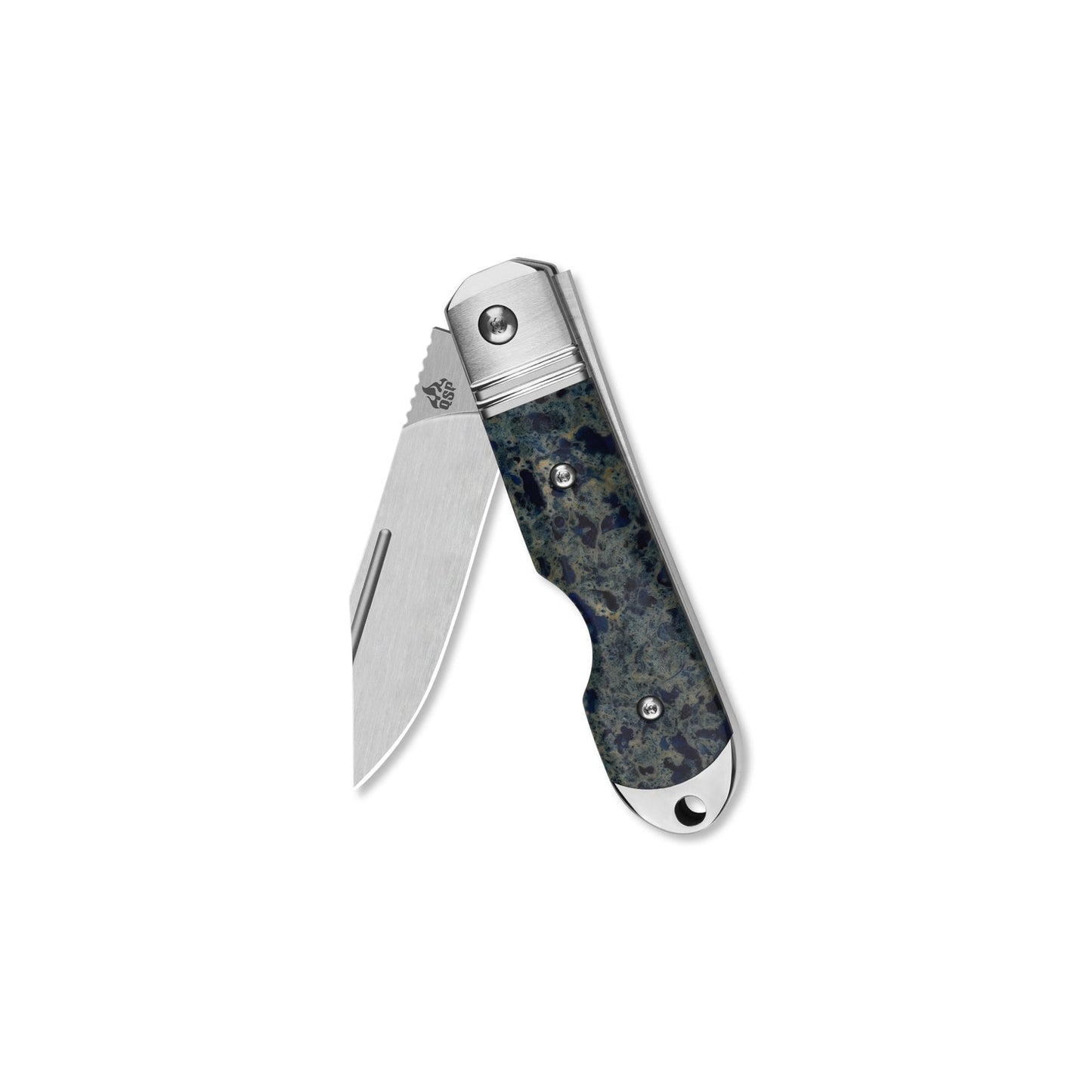QSP Moray Slip Joint Pocket Knife Vanax blade Raffir Calceon Ocean Blue Handle-Limited Edition