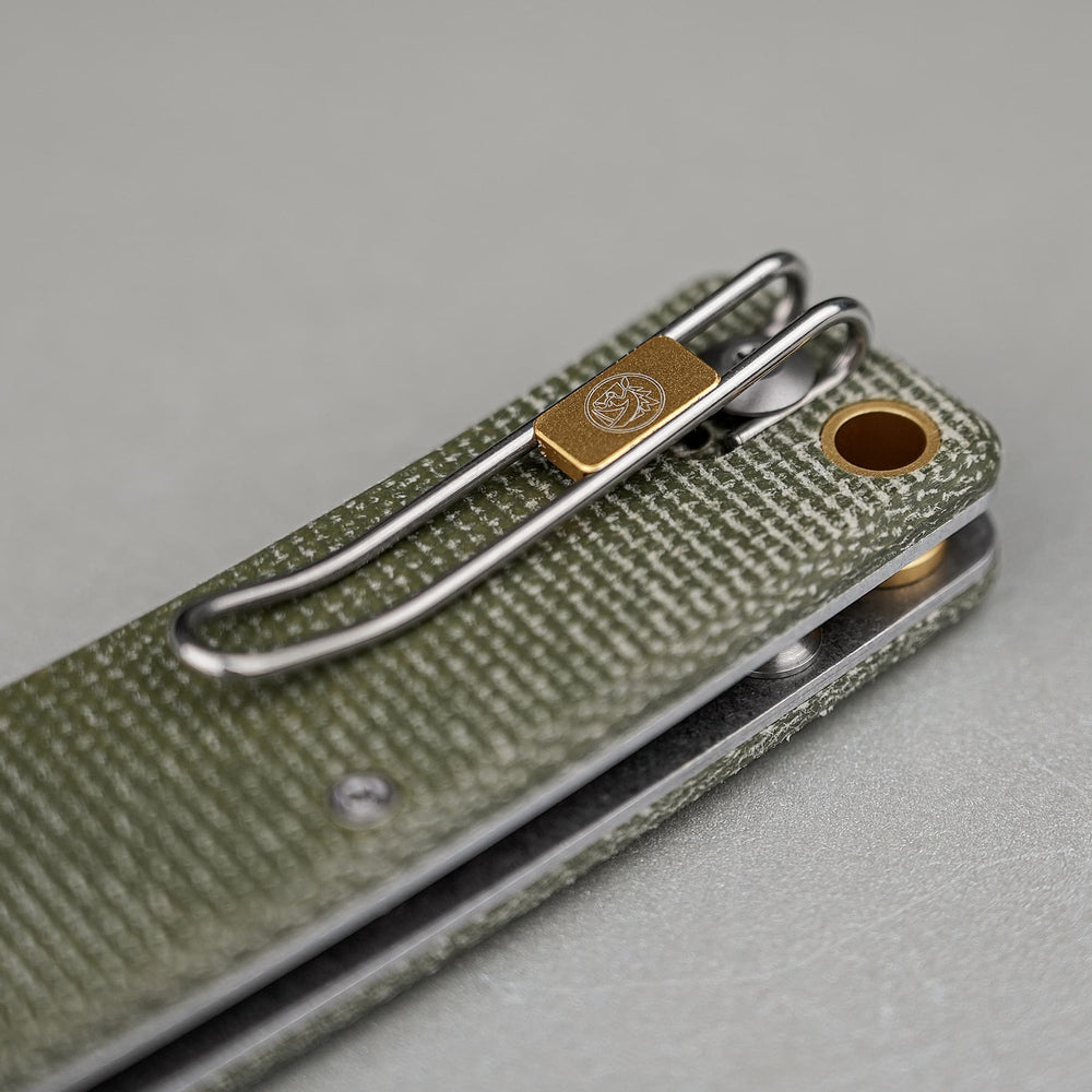VOSTEED Porcupine ModSwap™ - Crossbar Lock Knife (3.08" 154CM Blade & Micarta Handle) - A3104