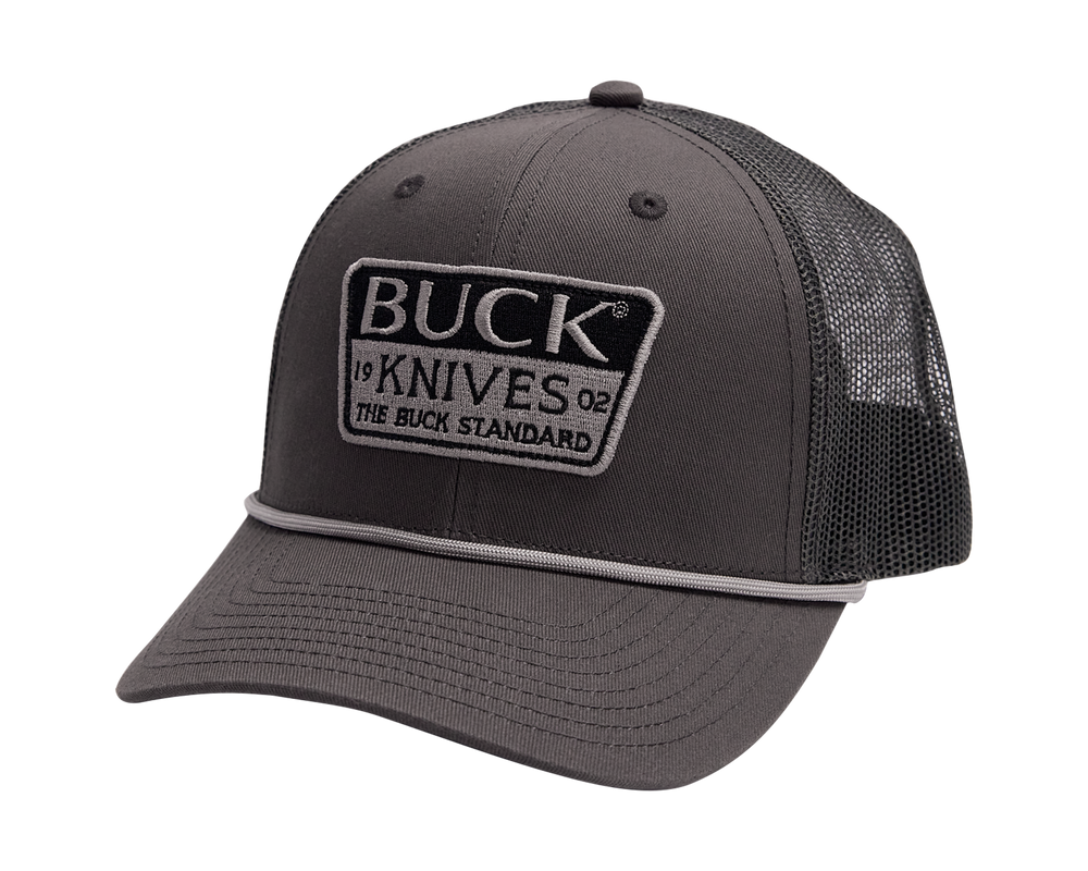 BUCK Charcoal Embroidered Patch Hat