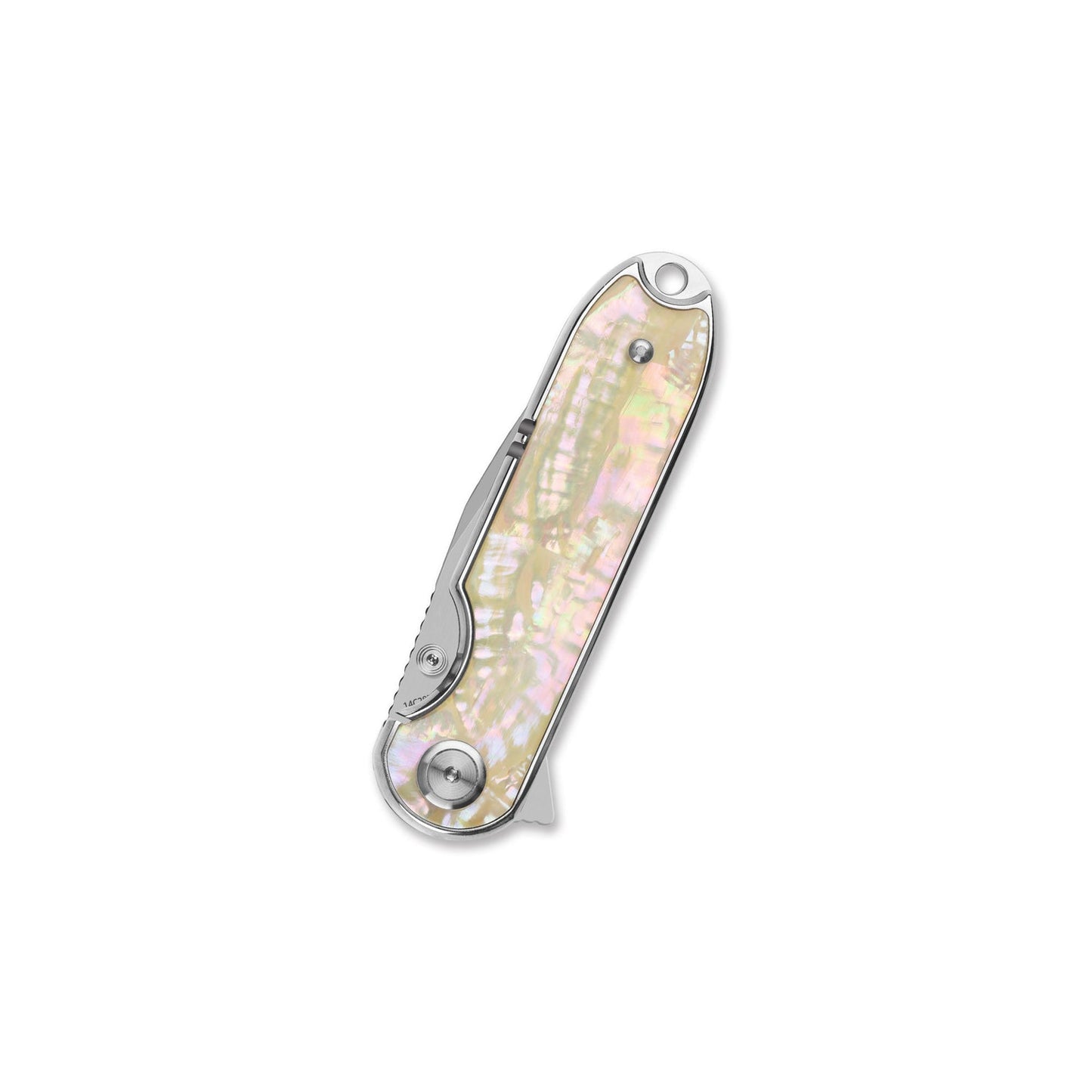 QSP Nebula Liner Lock Pocket Knife 14C28N Blade Mother of Pearl Handle