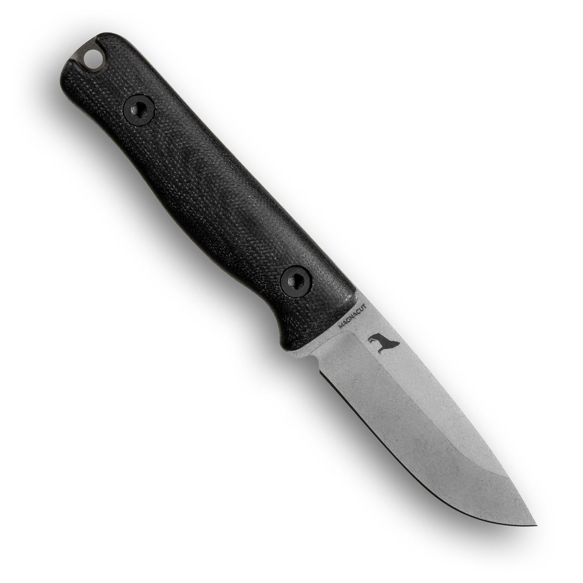 REIFF KNIVES F3 EDC Fixed Blade Knife (CPM MagnaCut, Stonewash, Black Canvas Micarta)