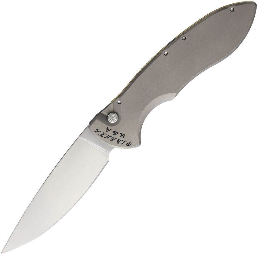 Piranha Knives Auto Fusion Buttonlock Satin Gray