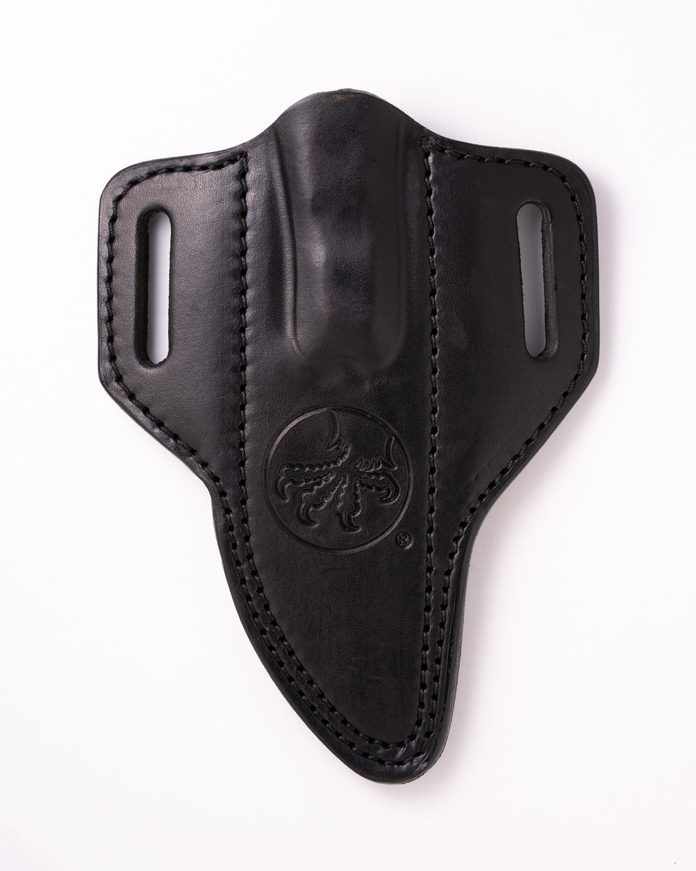 MICROTECH Akris Stonewash Standard G-10 Black with Black Leather Sheath (95-10BK-2)