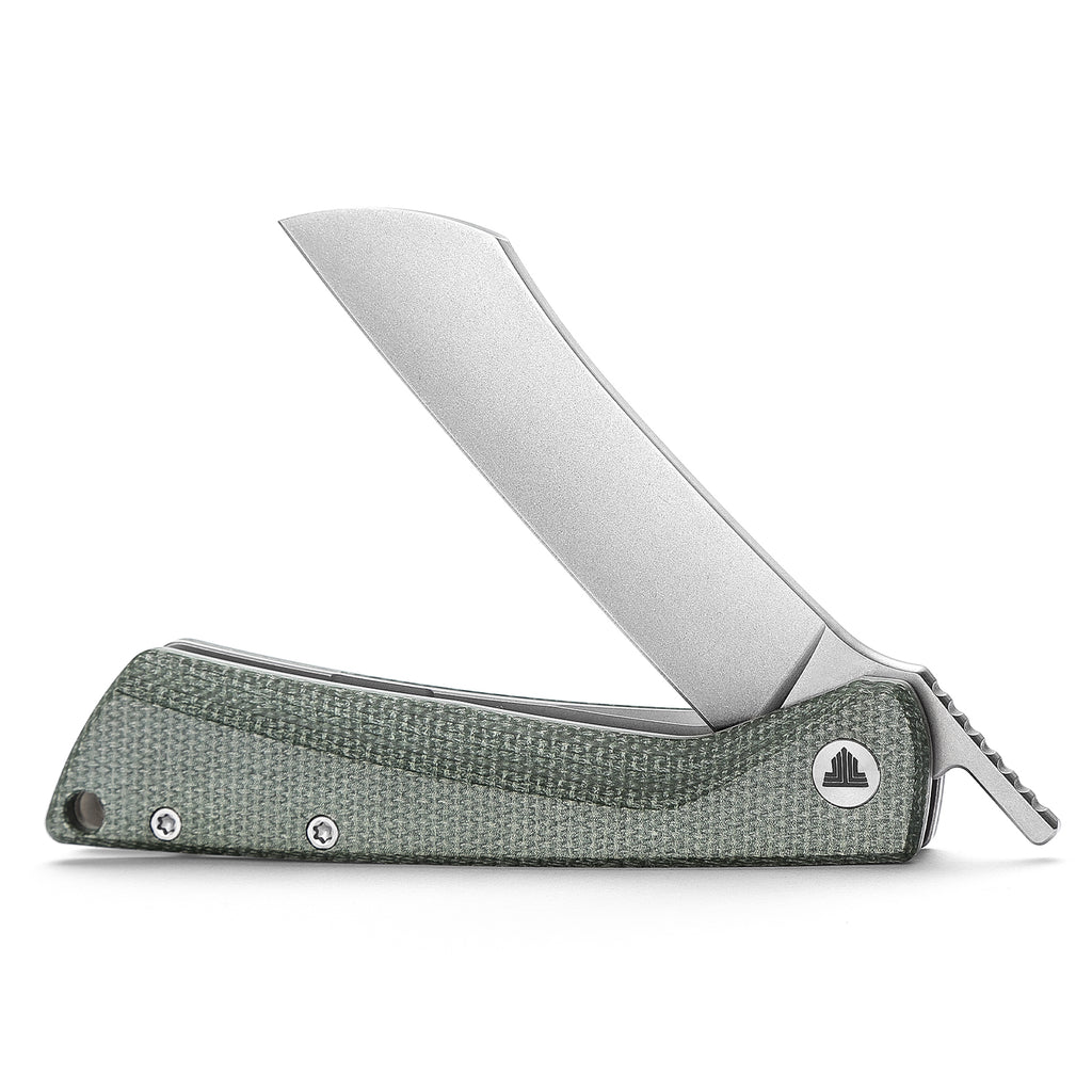 TRIVISA Norma-04G Higonokami Pocket Knife,3.3" 14C28N Steel,Micarta Handle