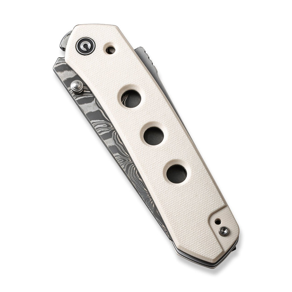 CIVIVI Vision FG Thumb Stud & Superlock Knife G10 Handle (3.54" Damascus Blade) C22036-DS1